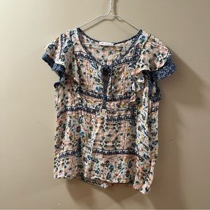 Jane Delancey Floral Blue, White, and Orange